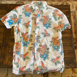 Izod floral Hawaiian shirt size small